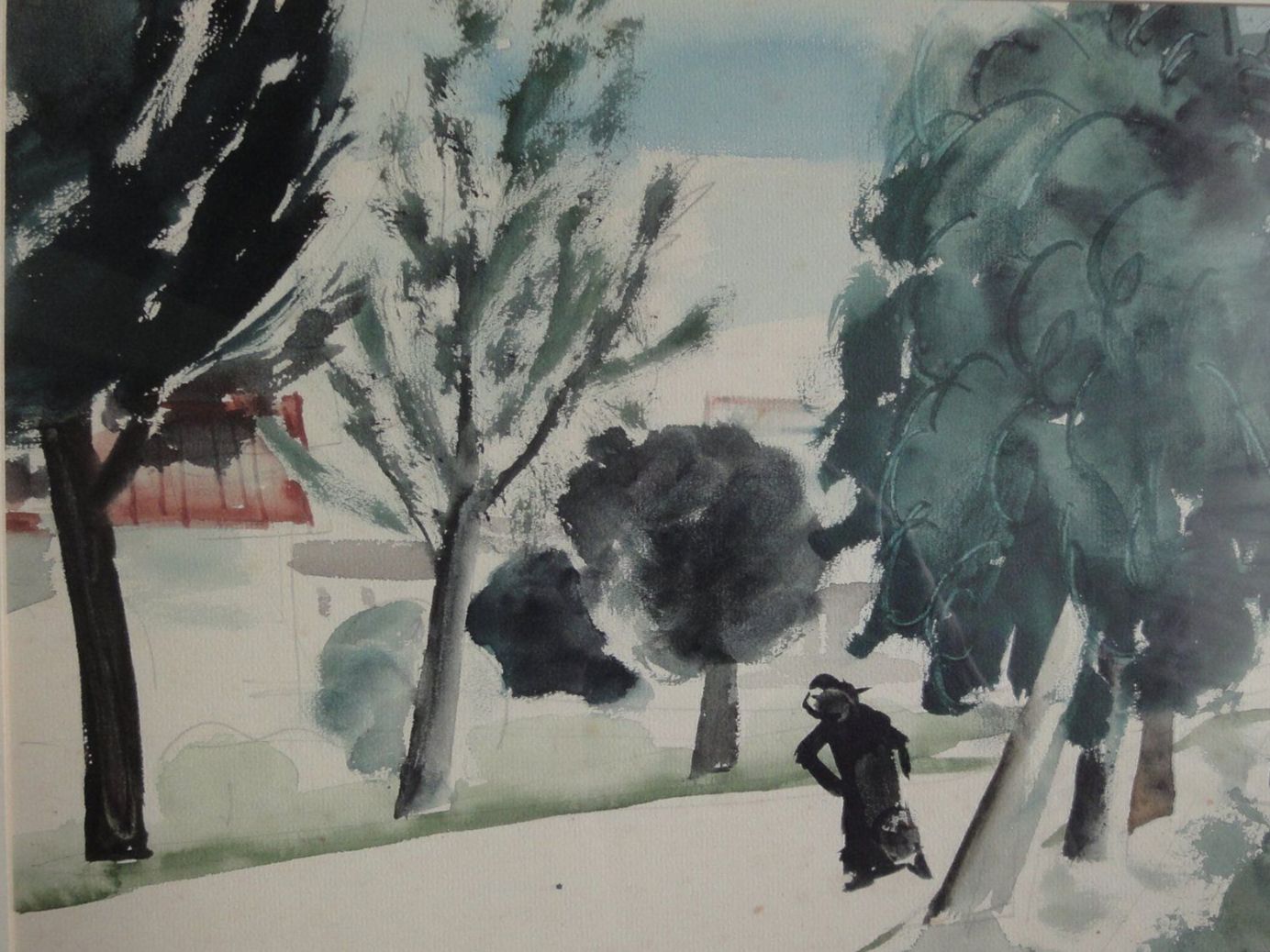 Dipinti: Funk   "Spaziergang" - Aquarell – Usato da Biel/Bienne venduto da 07helios032