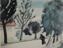 Funk   "Spaziergang" - Aquarell