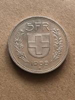5 Fr. 1988 mit vertiefter Randschrift