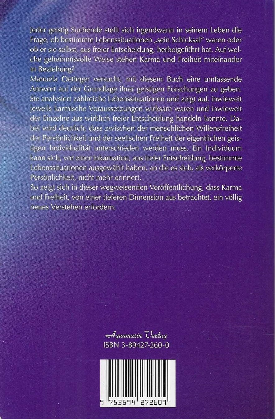 Bücher: Karma und Freiheit – Gebraucht aus Flims - Dorf von Stagediver 1
