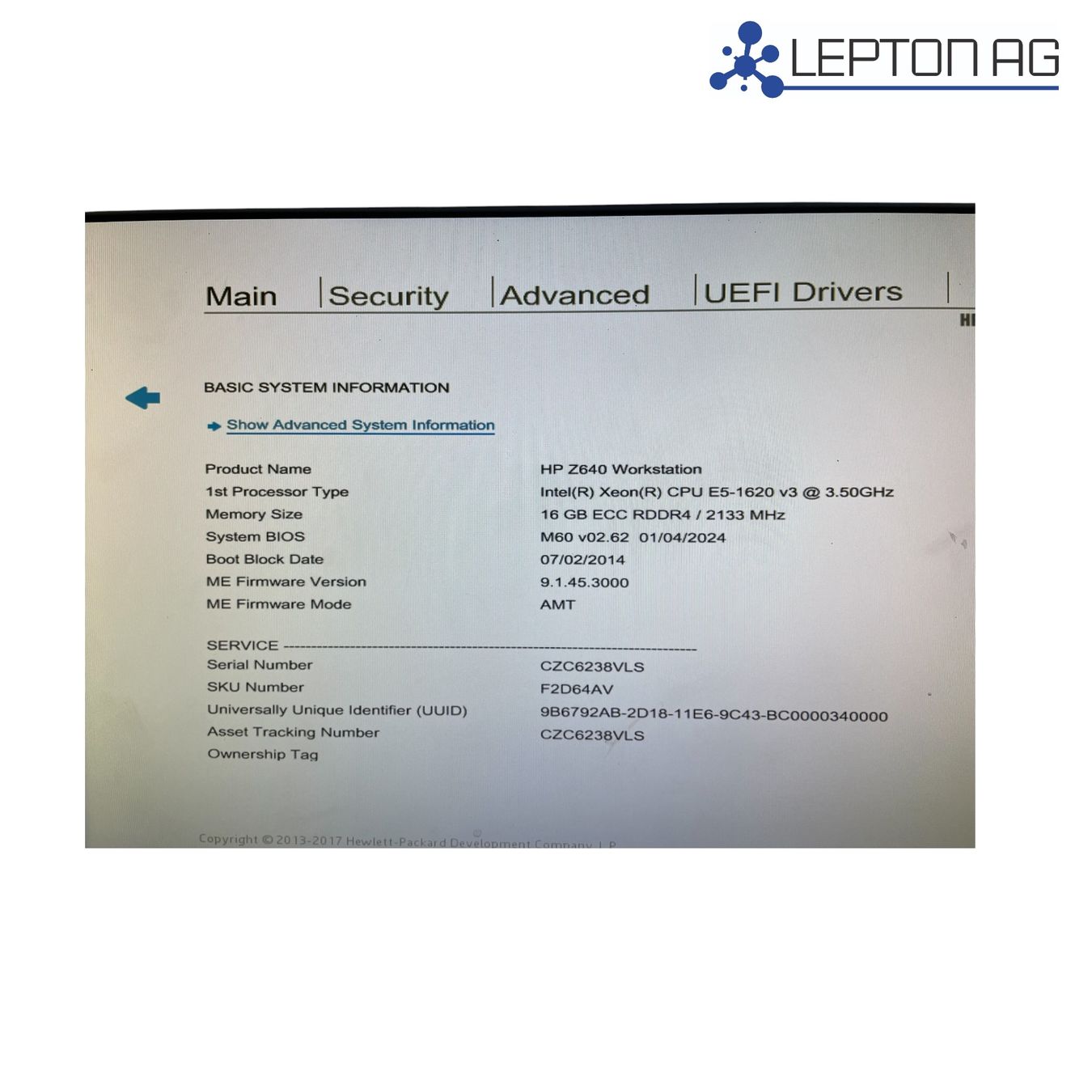 Hewlett Packard PCs: HP Z640 Workstation Xeon E5-1620 v3/16GB – Gebraucht aus Niederdorf von LeptonAG 4