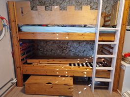 Kinder Etagenbett Holz mit Schublade und Leiter