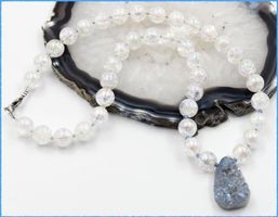 ♛ Designerkette Kristall Quarz