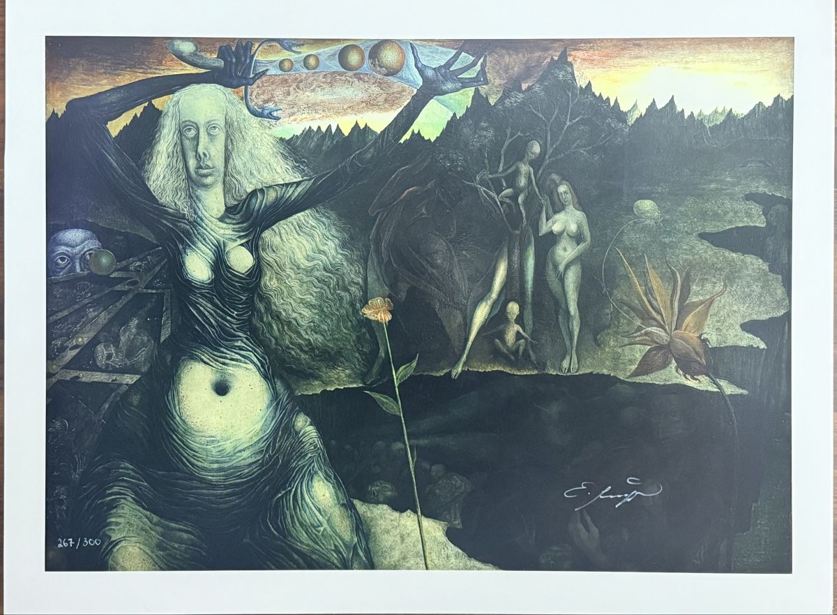 Grafiken & Lithographien: Ernst Fuchs 1930 - Gertrude Baschnegger vor dem Lebensbaum" – Gebraucht aus Solothurn von NUVICO 1