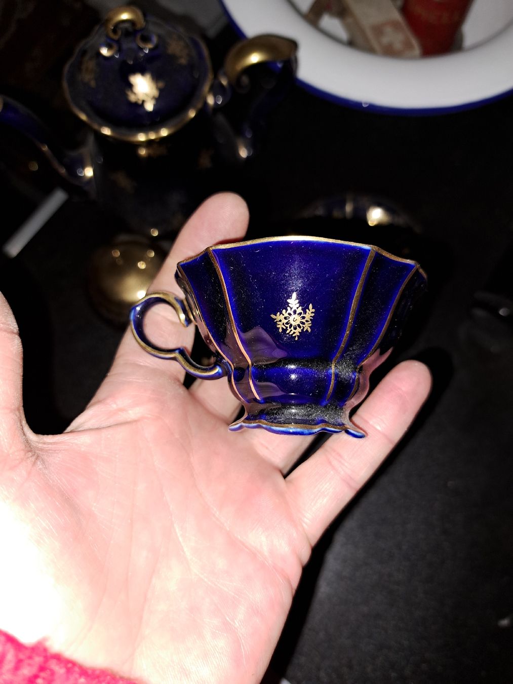 Set di piatti: Kobalt Echt Gold Dekor Geschirr  – Usato da Kölliken venduto da Upcycling-by-Mc-TAM 6