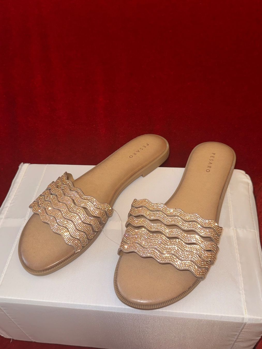 Scarpe da donna: Neue Glitzer Sandalen Pesaro Gr. 41 – Nuovo (secondo la descrizione) da Basel venduto da Blausara707