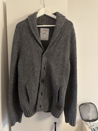 s.Oliver Strickjacke grau Grösse L Herren gestrickt
