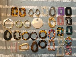 33 boucles acétate pour bijoux pendentifs