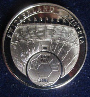 Medaglie: Fussball EM 2008 - PP - Schweiz - Oesterreich – Nuovo e nell'imballaggio originale da Luzern venduto da Horoskop1 1
