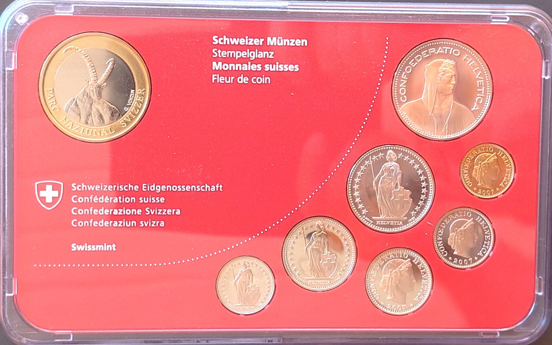 Tutti le monete: Münzsatz Schweiz 2007 stgl. – Nuovo (secondo la descrizione) da Arch venduto da coinsandmore 3
