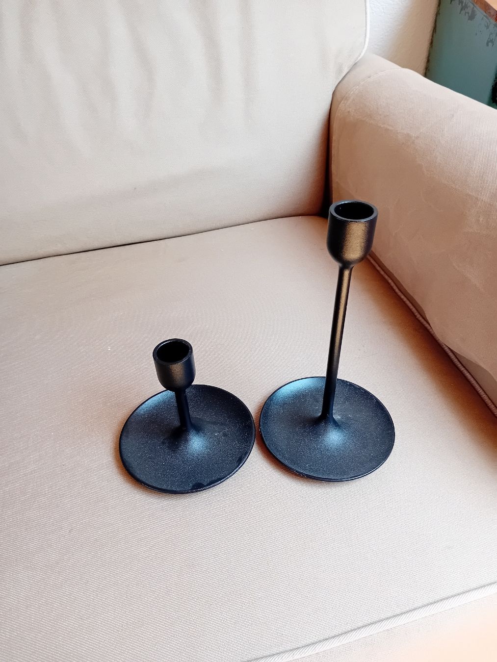 Portacandele: 2 Kerzenständer IKEA FULLTÄLIG Schwarz Metall – Usato da Hunzenschwil venduto da Bangeli