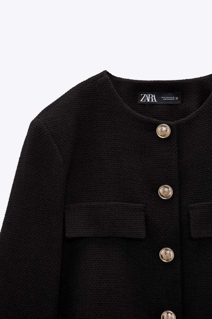 Zara Giacche: Zara Jacke Strukturmuster schwarz XS/34 – Usato da Zürich venduto da pwa_7qr5 2