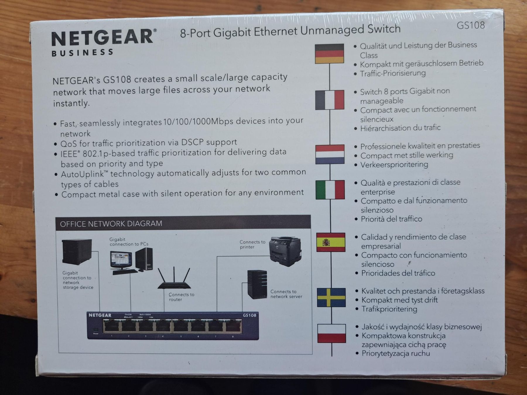 Netgear Hub & Switch: 8-Port-Gigabit-Switch Netgear GS108 – Nuovo e nell'imballaggio originale da Attiswil venduto da ewy_g8th 2