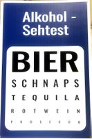Blechschild Alkohol Augentest 30 x 20 Bier Schnaps Whiskey
