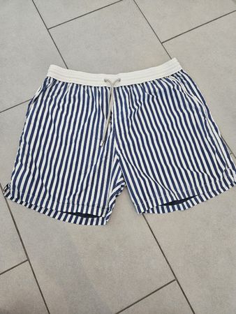 Badehose GR L blau-weiss gestreift Andrew & Cole Zürich Somm
