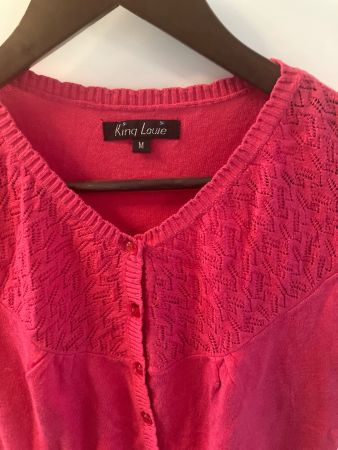 King Louie Stricktop Grösse M pink mit Spitze guter Zustand