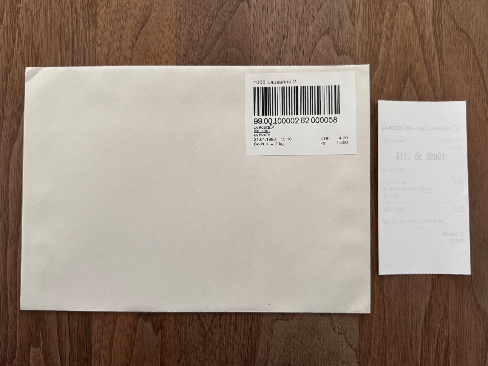 Alle Briefmarken: Entwicklung Paketbarcode in der Testphase, SFS 10, AFS 1, – Gebraucht aus Jegenstorf von lemur 4