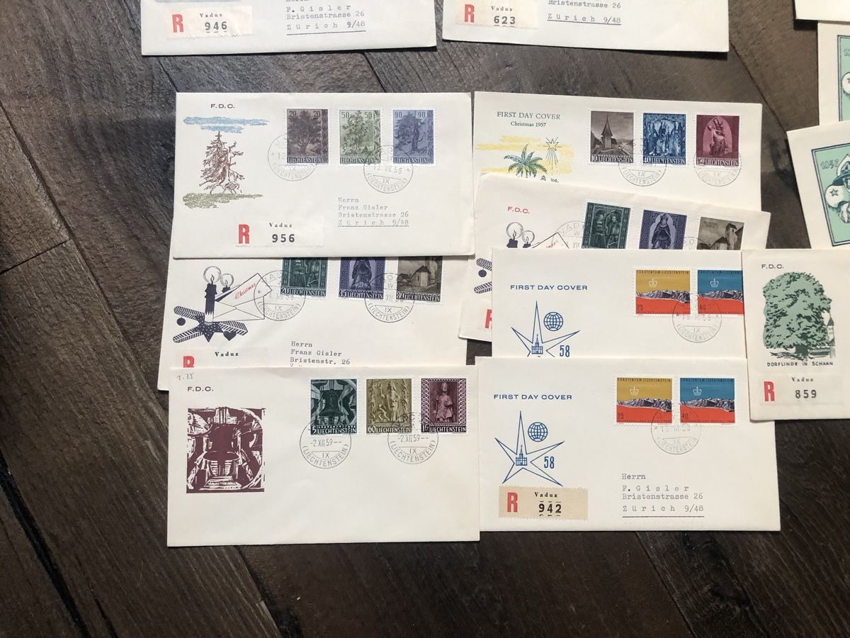 Alle Briefmarken: Bessere FDC ab 1954-1960 – Gebraucht aus Lufingen von Rac0 1