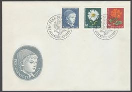 FDC Pro Juventute 1963 2 Briefe mit und ohne L