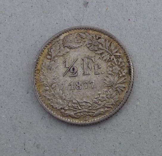 Alle Münzen: ++ 1/2 Franken 1877 – Gebraucht aus Walkringen von Casablanca777
