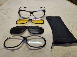Sportbrille mit 4 Wechselgläsern