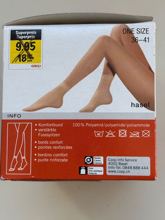 18 Paar Söckchen aus Crêpe hautfarben (Neuf avec emballage d