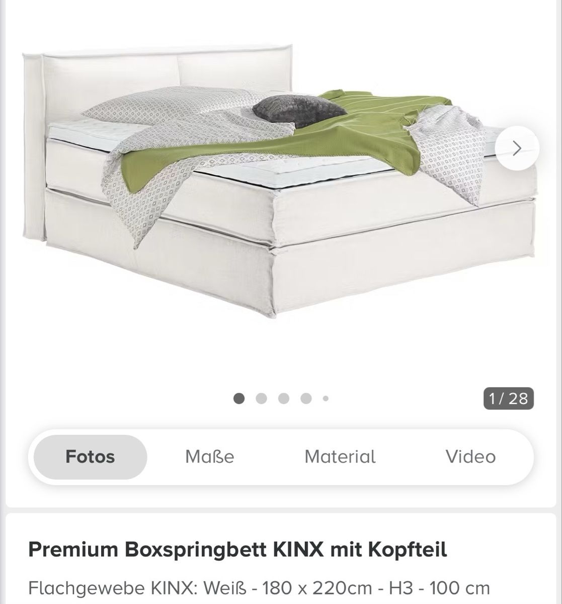 Letti: Boxspringbett KINX Studio Copenhagen – Usato da Zürich venduto da Trujillaa 2