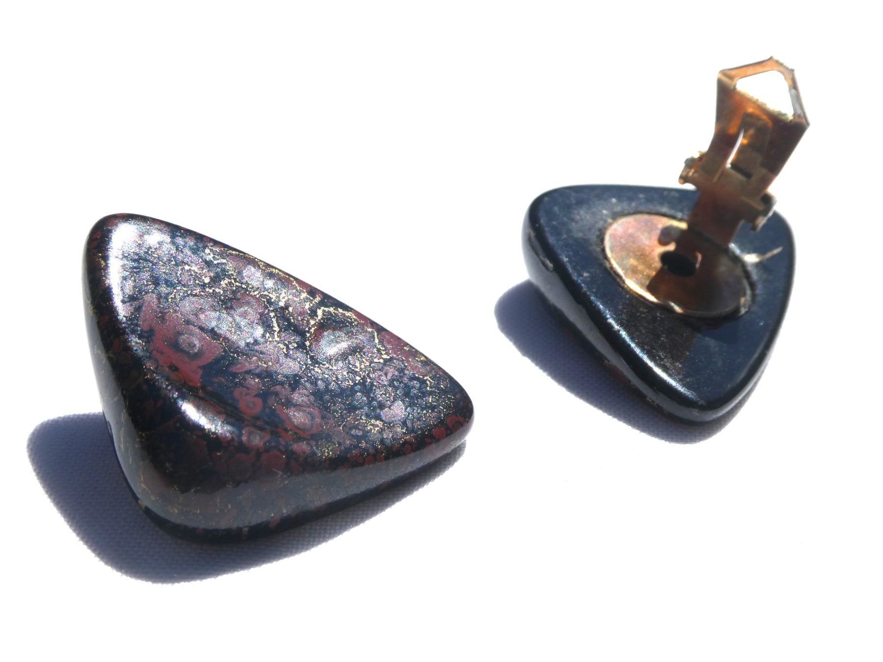 Boucles d'oreille: Ohrclips, braun meliert, Modeschmuck – D'occasion à Gattikon par kaandooh 2