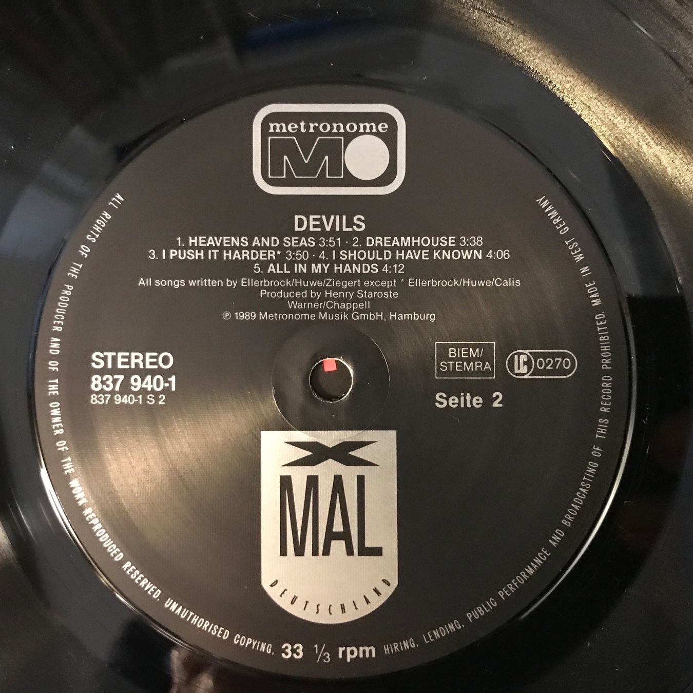 Dischi in vinile: X Mal Deutschland - devils – Usato da Aesch BL venduto da BlueMusicRecords 5