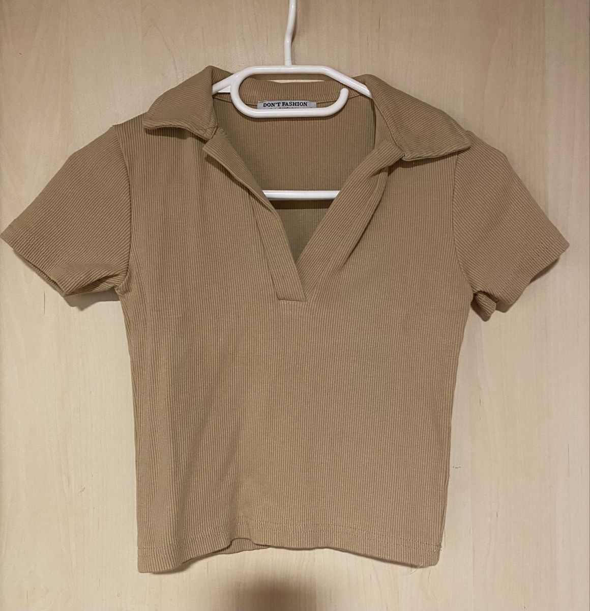 Top: Ripp-Shirt, beige, Kurzarm Grösse S – Usato da Sitterdorf venduto da SecondHandRe