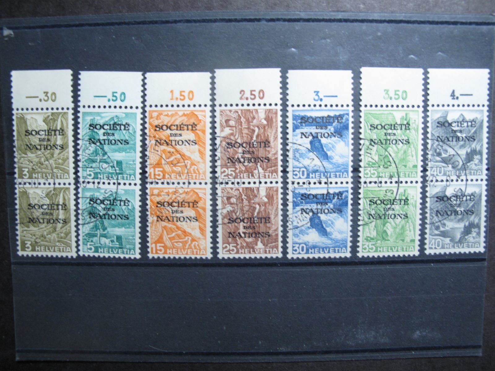 Alle Briefmarken: CH SDN 1937 Societe des Nations 2er – Gebraucht aus Wil SG von fva01
