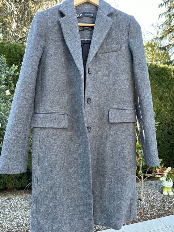 Manteau gris online zara