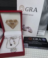 Collier argent avec diamant de moissanite de 0,5 ct certifié