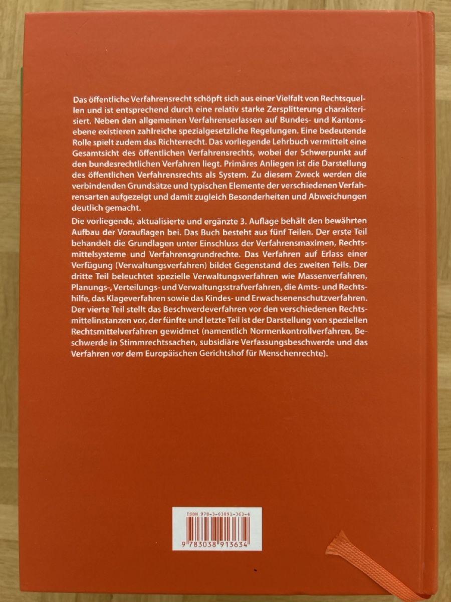 Libri: Öffentliches Verfahrensrecht – Nuovo (secondo la descrizione) da Sissach venduto da tasila01 1