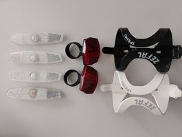 2x Fahrrad Rückstrahler+Halter+4Reflektoren SET INKL VERSAND