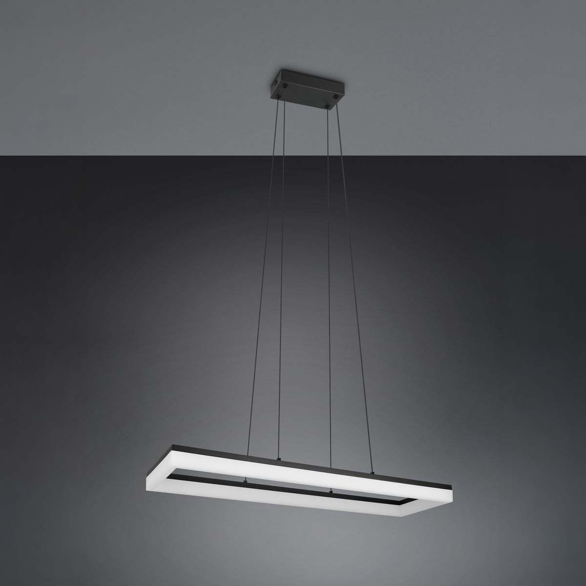 Lampadari & plafoniere: LED Pendelleuchte Schwarz, 70 cm x 20 cm – Nuovo (secondo la descrizione) da Kreuzlingen venduto da Smart-Light 4