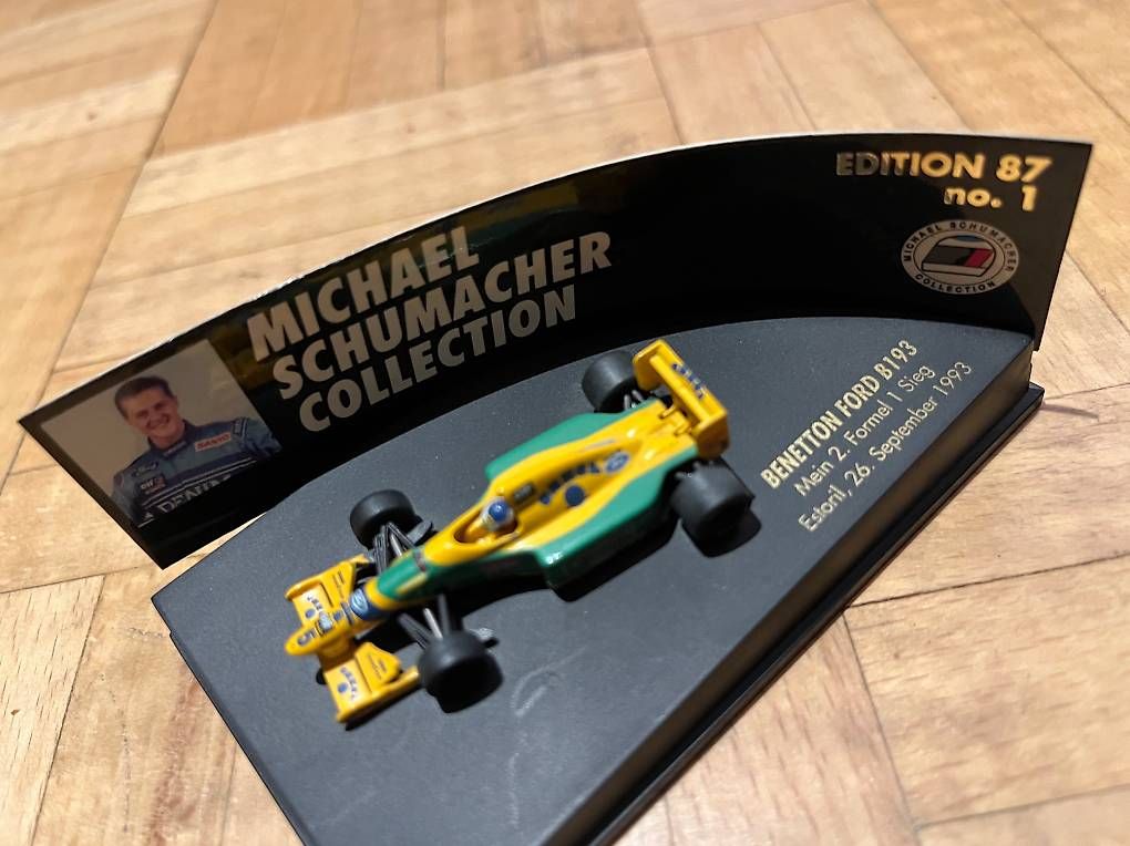 Benetton Modellautos: Michael Schumacher Collection 1:87 Benetton First Win – Gebraucht aus Basel von Ruemli17 2