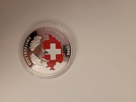 Football Switzerland 2008 versilberte Medaille PP