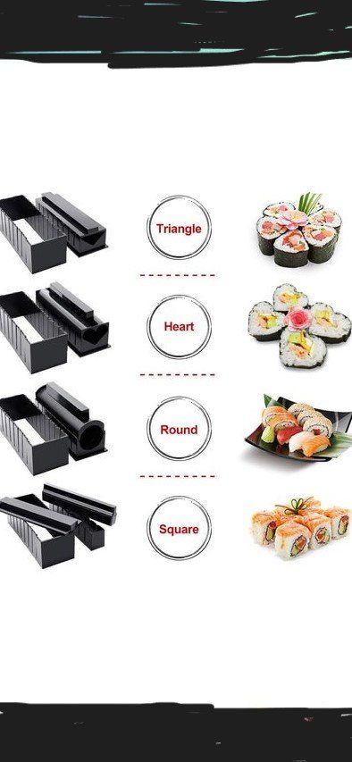 Elettrodomestici da cucina: Neuer 11-teiliger Sushi Maker Set – Nuovo (secondo la descrizione) da Beatenberg venduto da buy2you 2