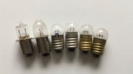 6 Glühlämpchen für Fahrradmech./ Velomech.