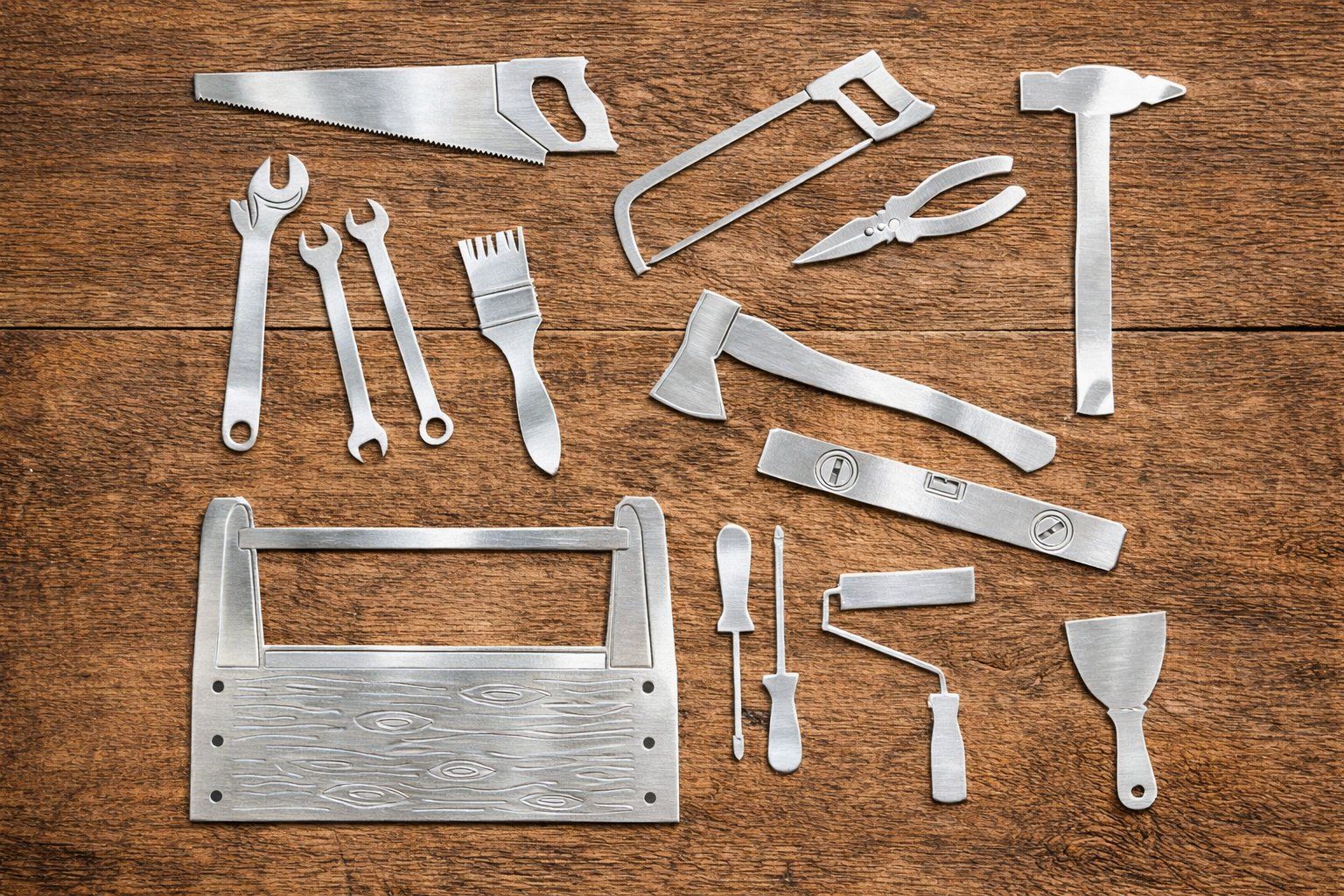 Sciablone: Stanzschablonen-Set Handwerker, Werkzeug, Tools NEU – Nuovo e nell'imballaggio originale da Effretikon venduto da wenuss