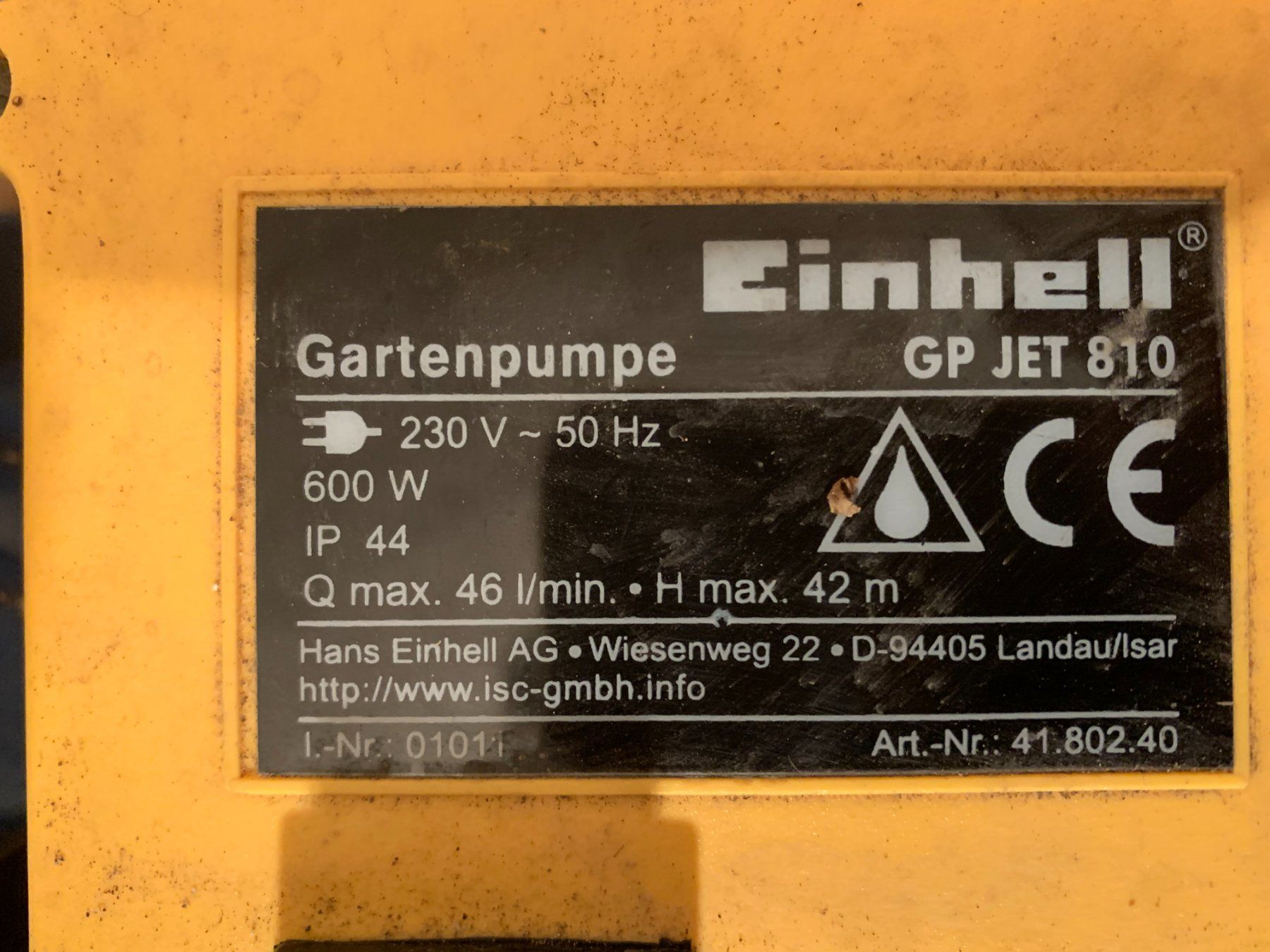 Einhell Pompes et pièces: Gartenpumpe Royal Einhell – D'occasion à Untersiggenthal par Ophus 4