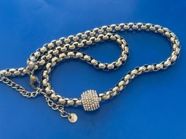 Luxus Elegante Luxus Edelstahl Kette  Farbe Silber