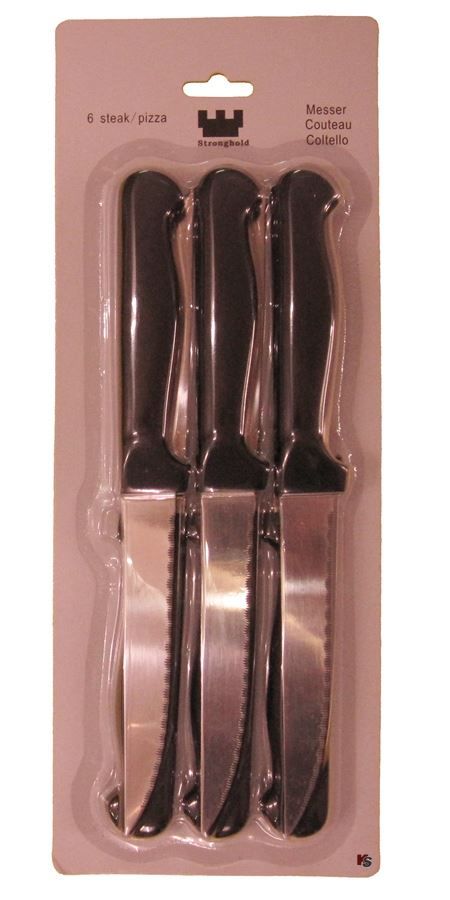 Küchenmesser: 6 Stk. Stronghold Steak- oder Pizzamesser – Neu und originalverpackt aus Wettingen von kochshop 1
