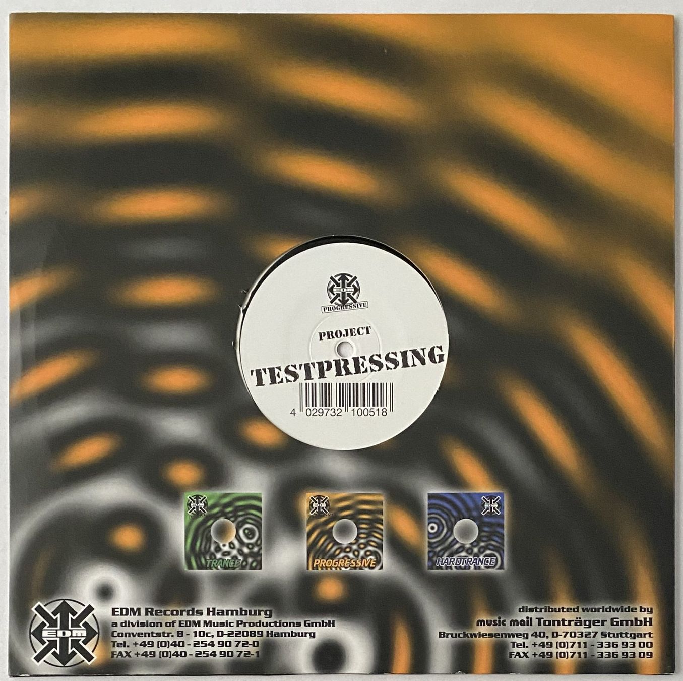 Schallplatten: Project Testpressing, Forward, Backward (Prog. Trance) – Gebraucht aus Flums von Empe1 1
