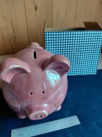 Grosses Sparschwein aus Keramik, Handmade Verschliessbar