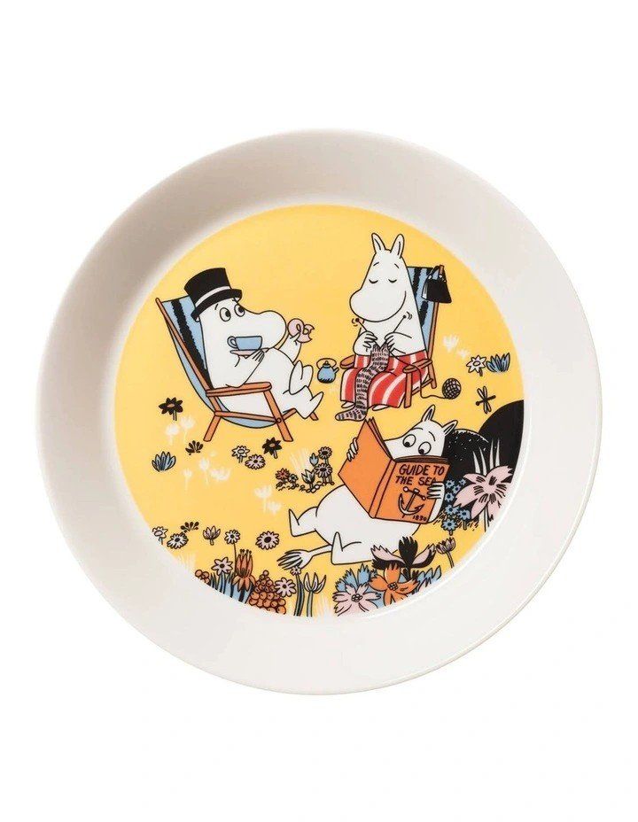 Iittala Piatti: 4 x Iittala Moomin: Teller Misabel gelb 19cm – Nuovo e nell'imballaggio originale da Mönchaltorf venduto da godetra