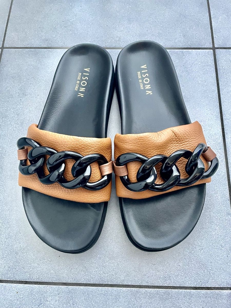 Scarpe da donna: Mules Visona made in Italy en cuir – Nuovo (secondo la descrizione) da Gilly venduto da FlorenceGill 1