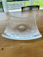 Glasschale, Vierkant, Vintage Design, Deko, 33 cm