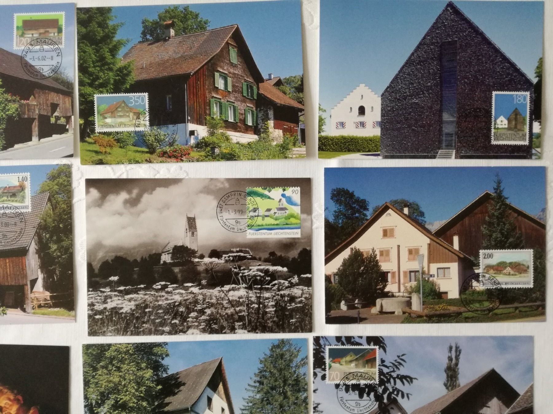 Tutti i francobolli: 25 AK verschiedene Maximumkarten Liechtenstein – Usato da Zürich venduto da Tolima194 5